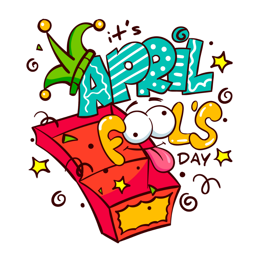 Funny "It's April Fool's Day" Cartoon Graphic